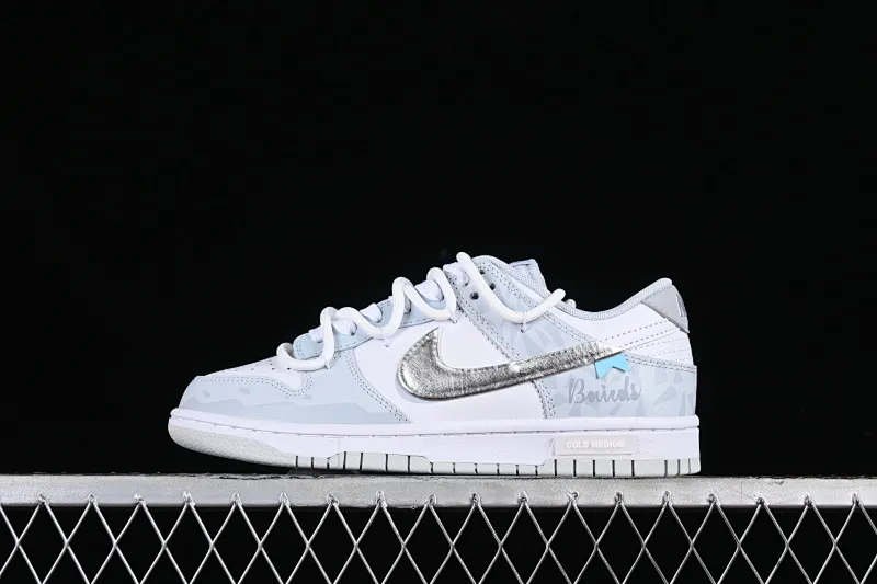 All categories Nk SB Dunk series Nk SB Dunk Low low-top sneakers Nk Dunk Low Retro light gray blue silver SB strap low-top casual sneakers HF0730-160